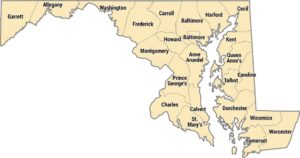 Maryland County Map
