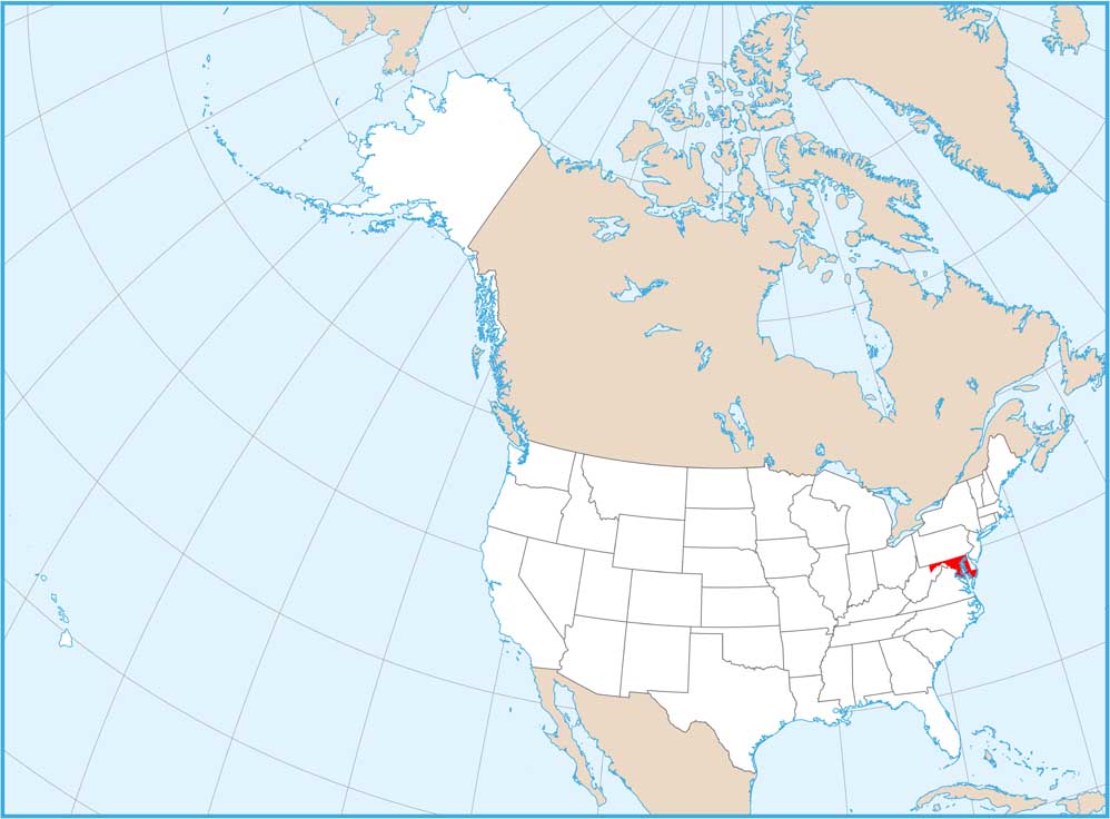 Maryland Location Map
