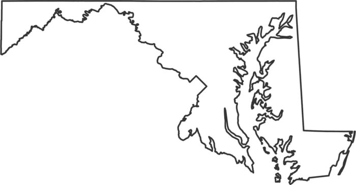Maryland Outline Map