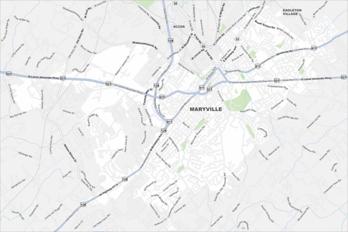 Maryville Map Tennessee