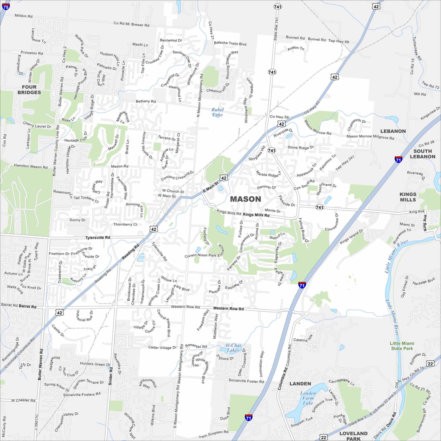 Map of Mason, Ohio - US Maps
