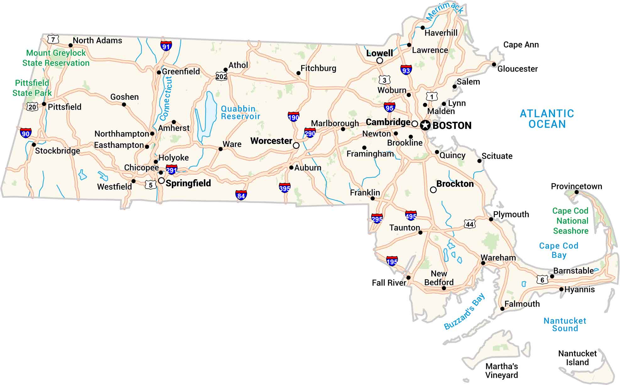 Massachusetts Map