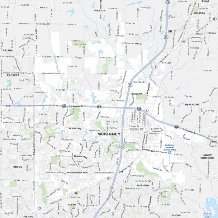 McKinney Map Texas