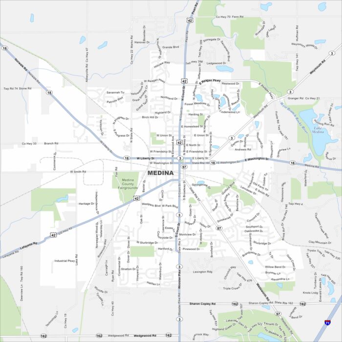Medina Map Ohio