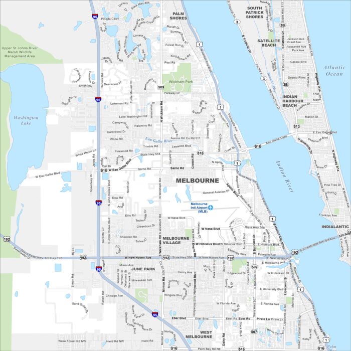 Melbourne Map Florida