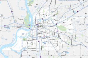 Memphis Map Tennessee