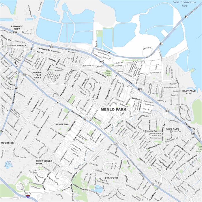 Menlo Park Map California