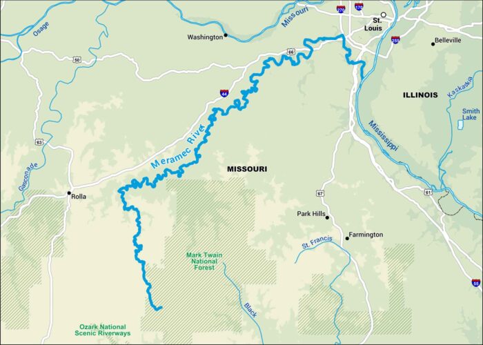 Meramec River Map
