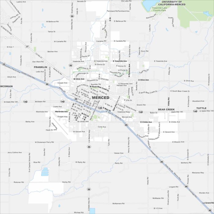 Merced Map California