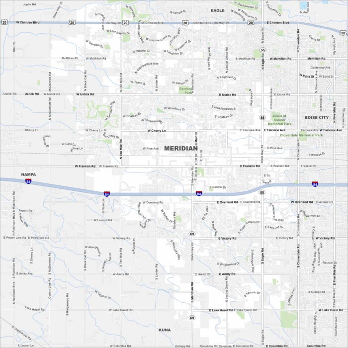 Meridian Map Idaho