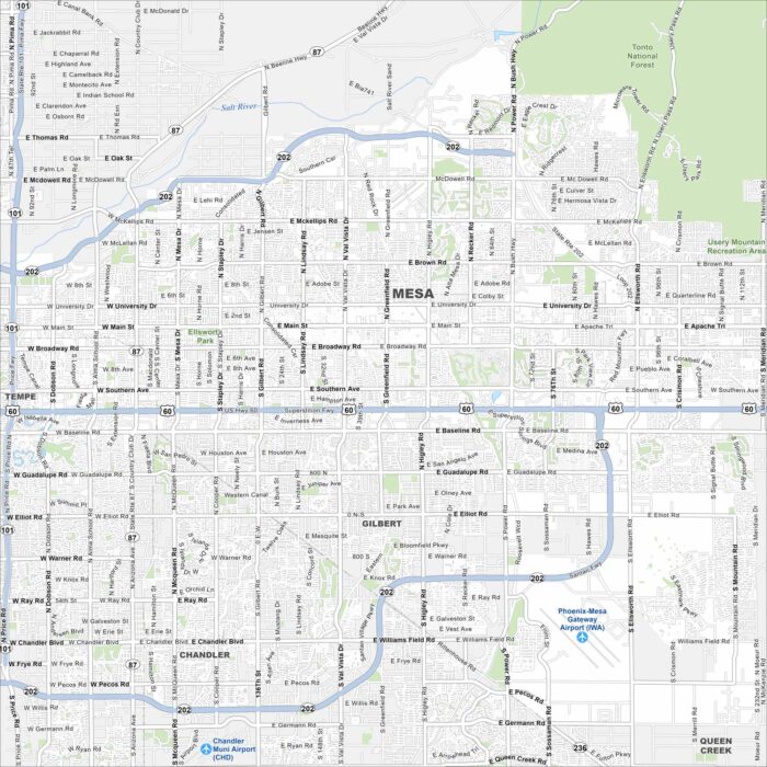 Mesa Map Arizona