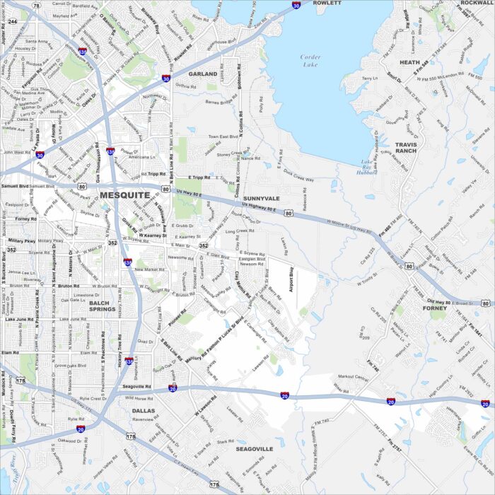 Mesquite Map Texas