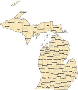 Michigan County Map