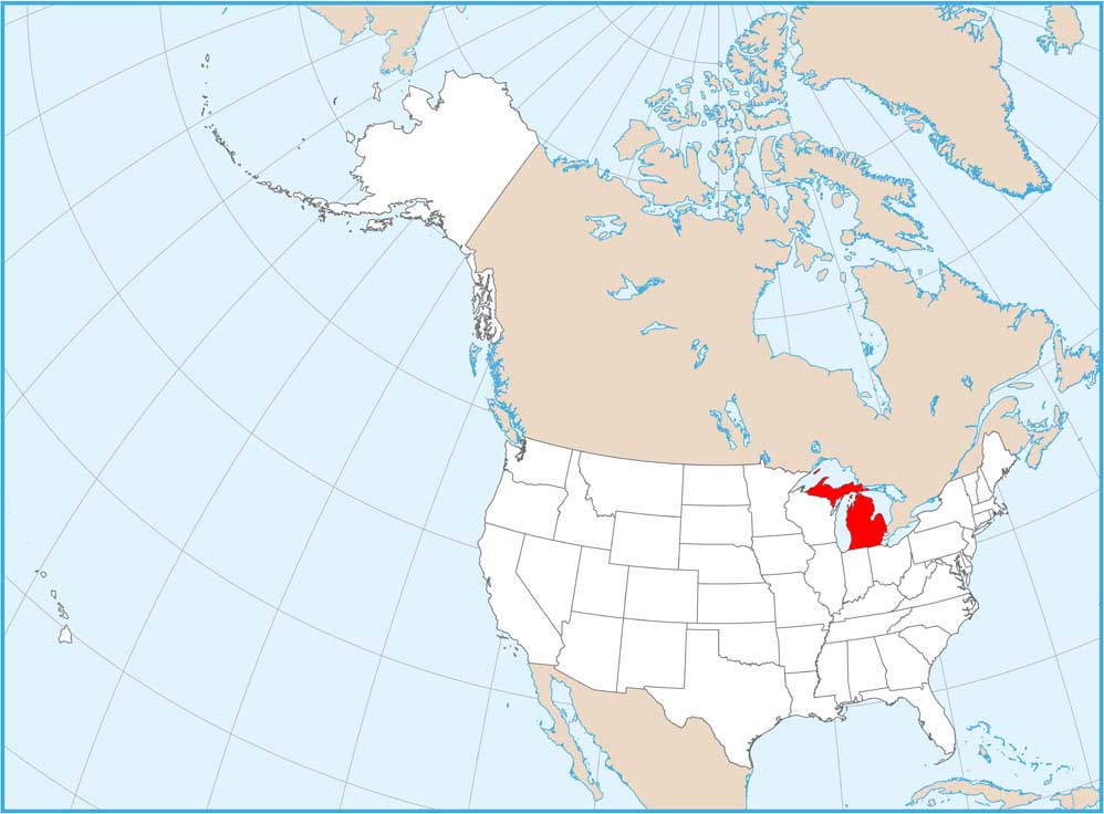 Michigan Location Map