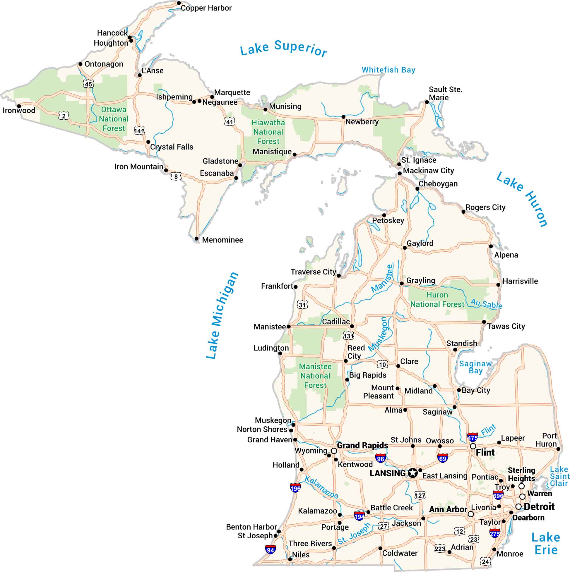 Michigan Map