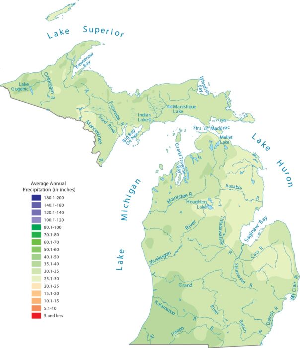 Michigan Precipitation Map