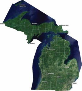 Michigan Satellite Map