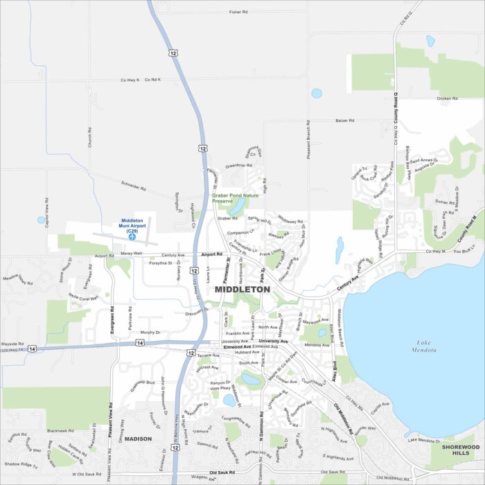 Middleton Map Wisconsin