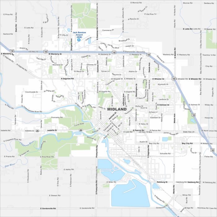Midland Map Michigan
