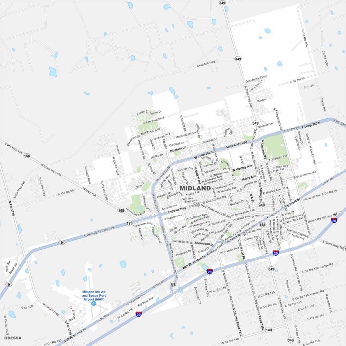 Midland Map Texas