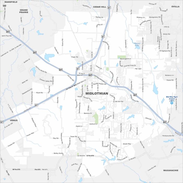 Midlothian Map Texas