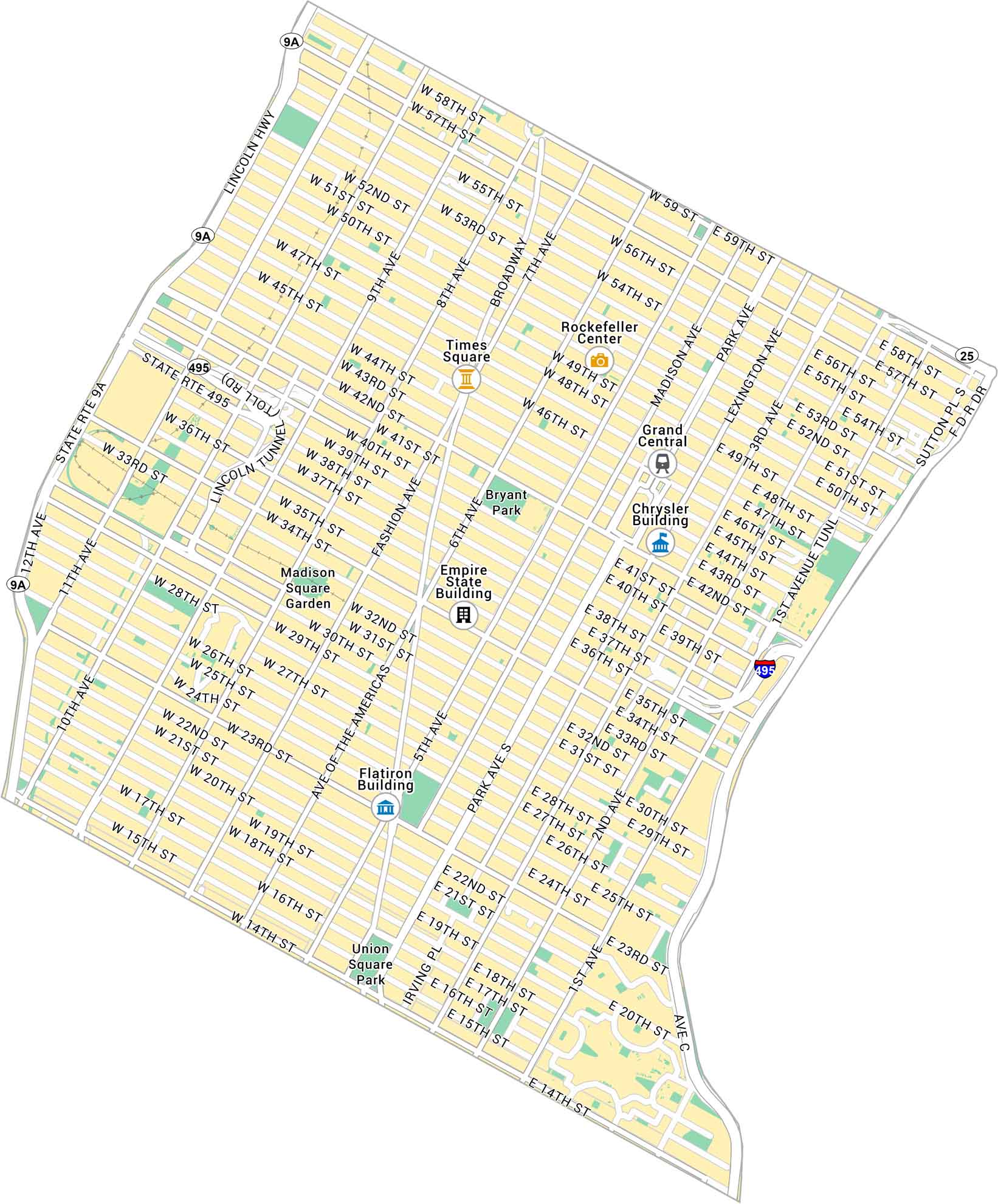 Midtown Map New York