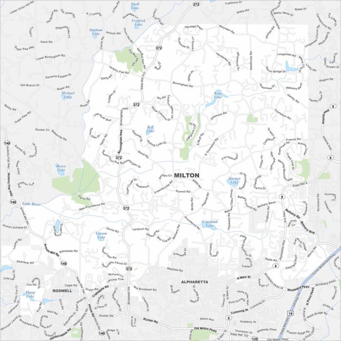 Milton Map Georgia