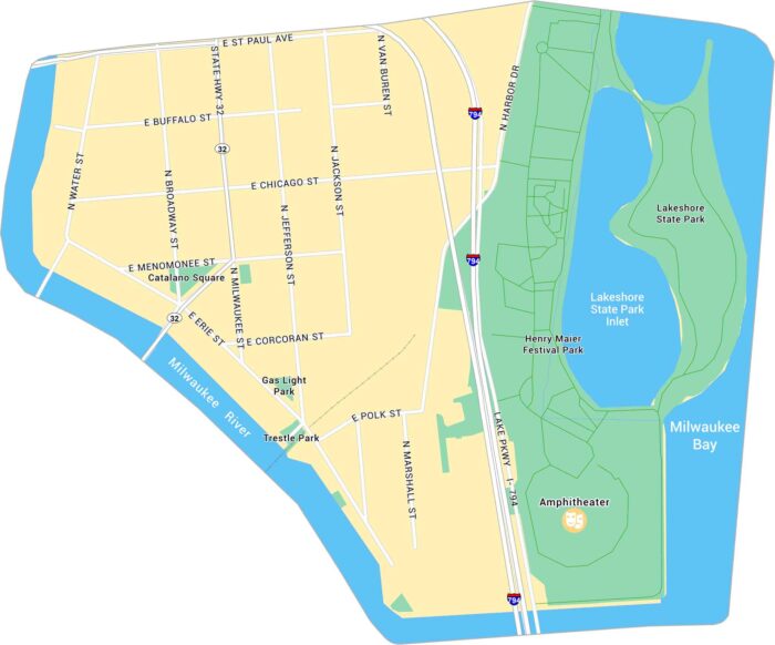 Milwaukee Historic Third Ward Map