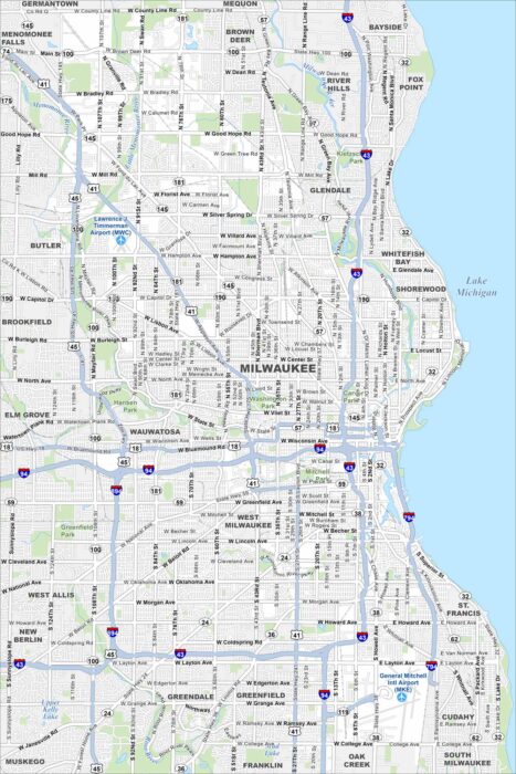Milwaukee Map Wisconsin