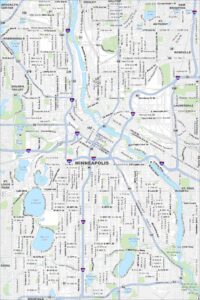Minneapolis Map Minnesota