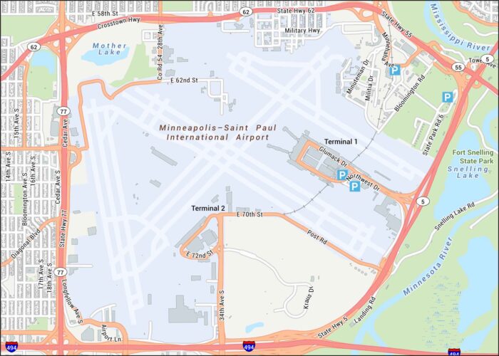 Minneapolis–Saint Paul International Airport Map