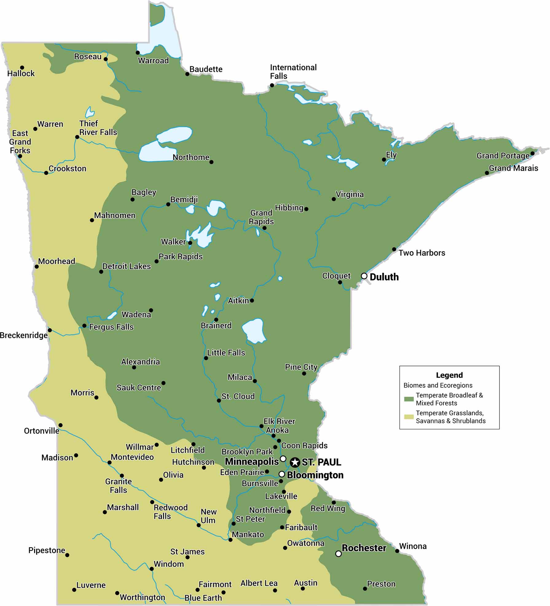 Minnesota Biomes Map