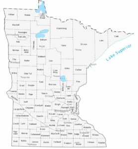 Minnesota Counties Cities Map
