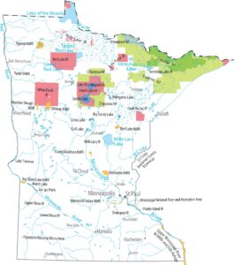 Minnesota National Parks and Forests Map