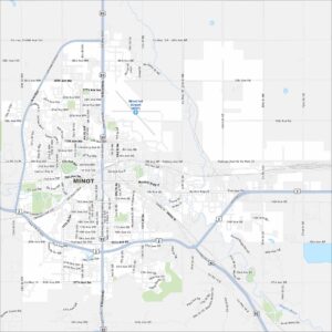 Minot Map North Dakota