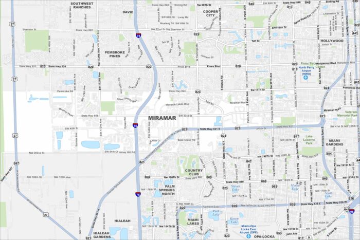 Miramar Map Florida