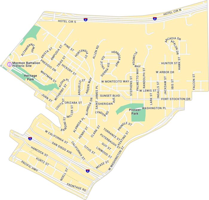 Mission Hills Map San Diego