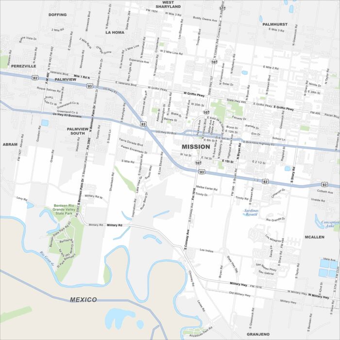 Mission Map Texas