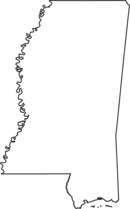 Mississippi Outline Map