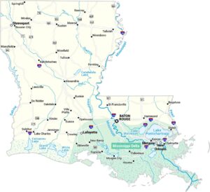 Mississippi River Delta Map