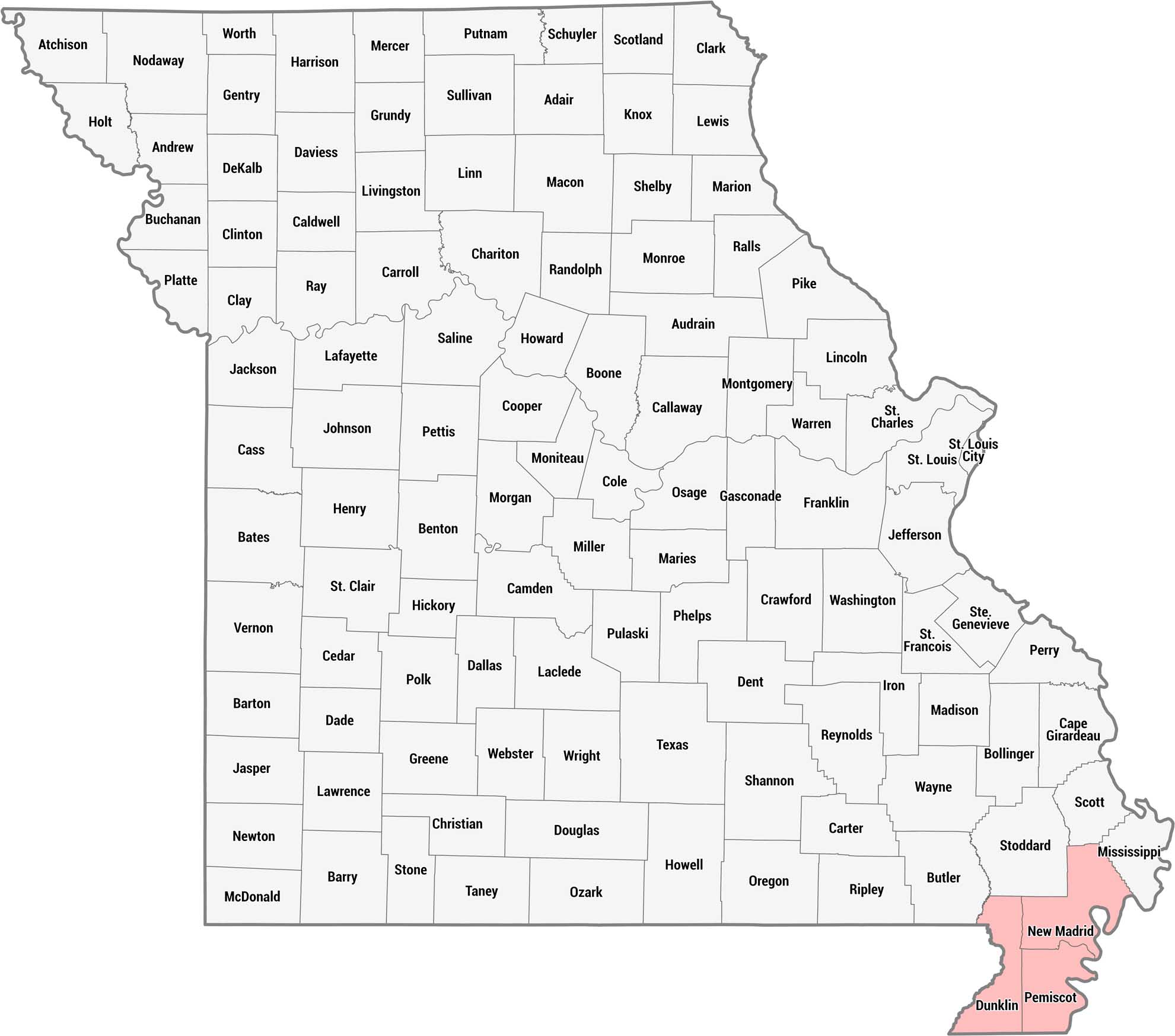 Missouri Bootheel Map