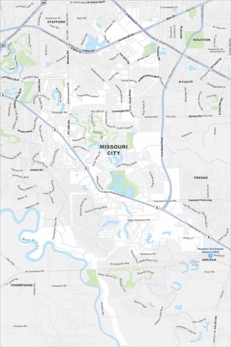 Missouri City Map Texas