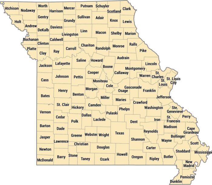 Missouri County Map