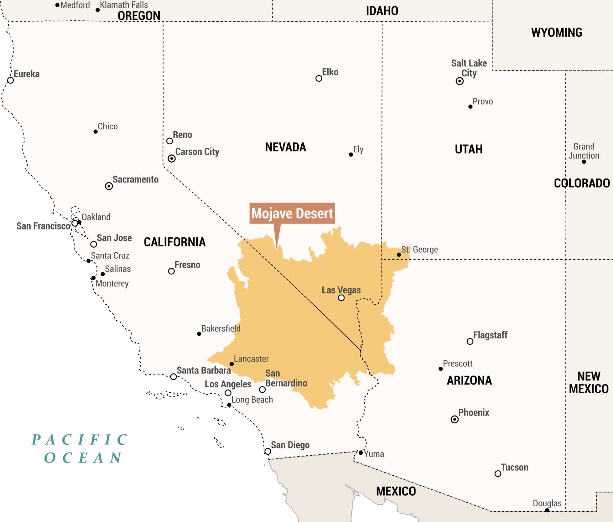 Mojave Desert Map