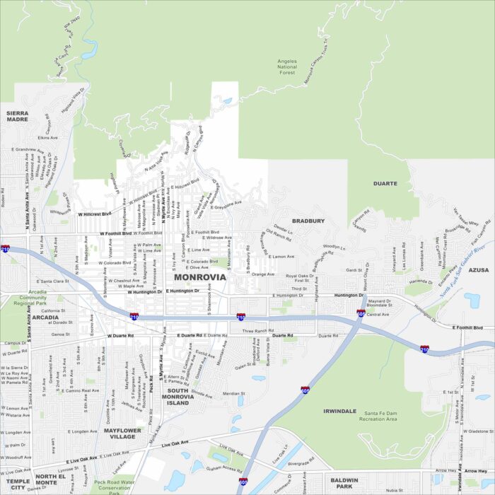 Monrovia Map California