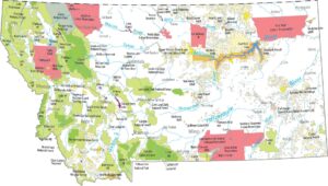 Montana National Parks and Forests Map
