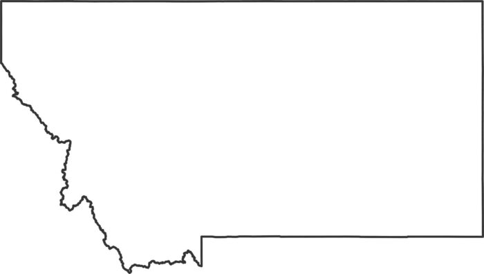 Montana Outline Map