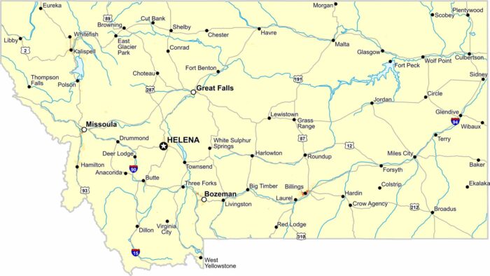 Montana Population Density Map