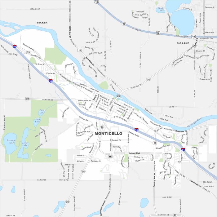 Monticello Map Minnesota