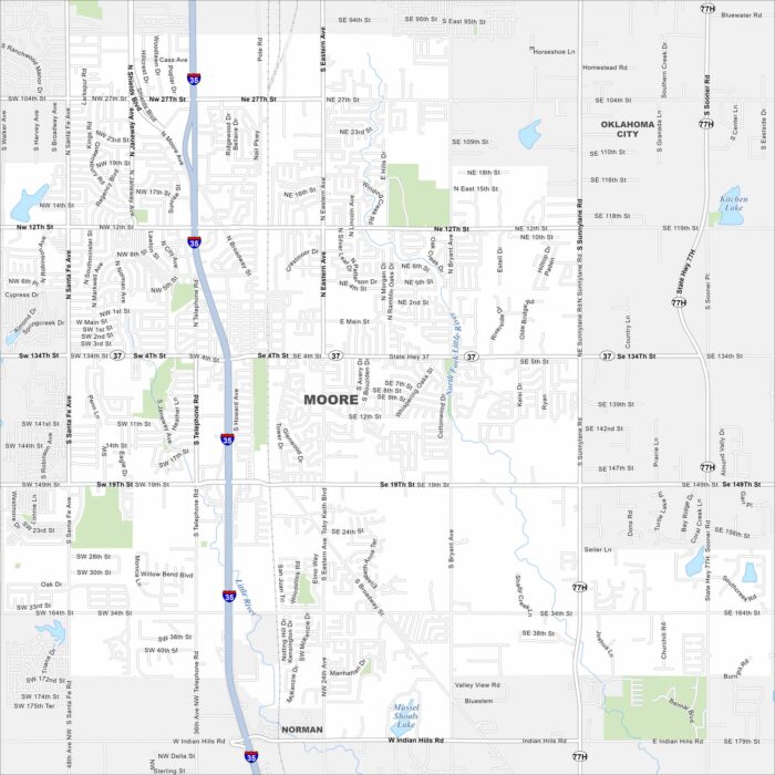 Moore Map Oklahoma
